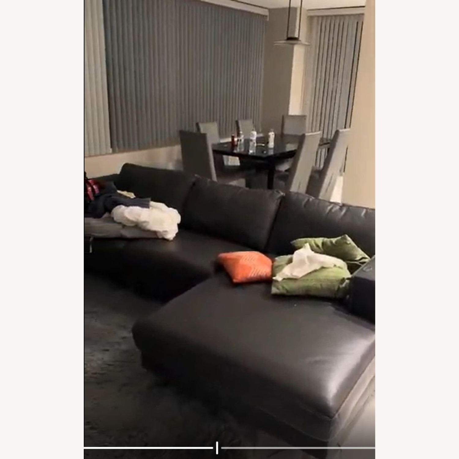 Modern Leather Sectional Sofa with Chaise Lounge	 - image-1