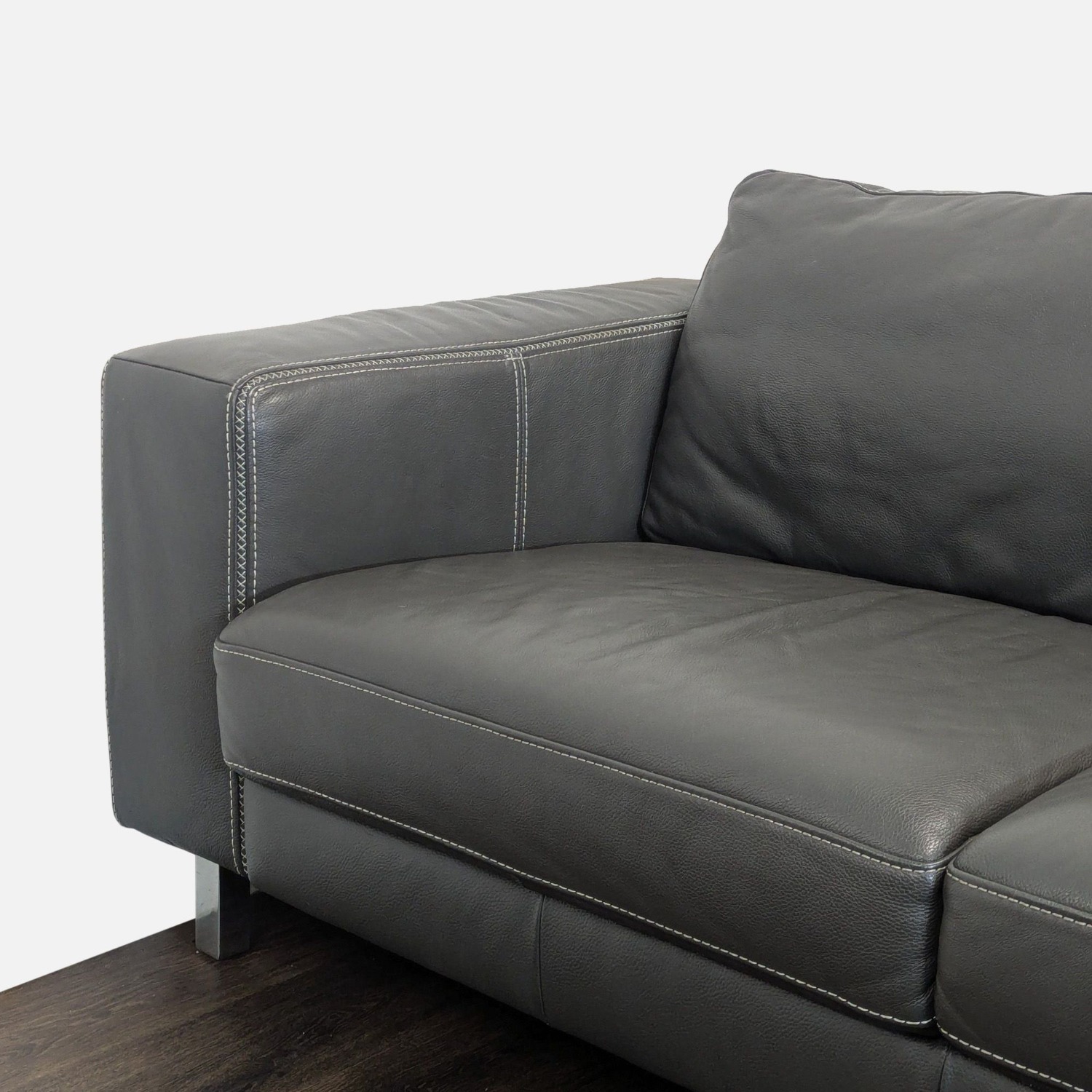 Modern Leather Sectional Sofa with Chaise Lounge	 - image-7