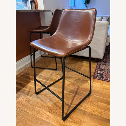 Used Nia Vegan Leather Counter Stools for sale on AptDeco