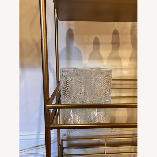 Used CISCO Brothers Gold Metal Bar Cart for sale on AptDeco