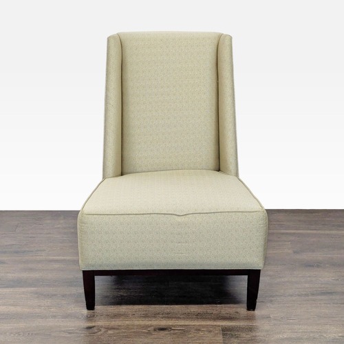 Used Modern Beige High-Back Lounge Chair with Wooden for sale on AptDeco