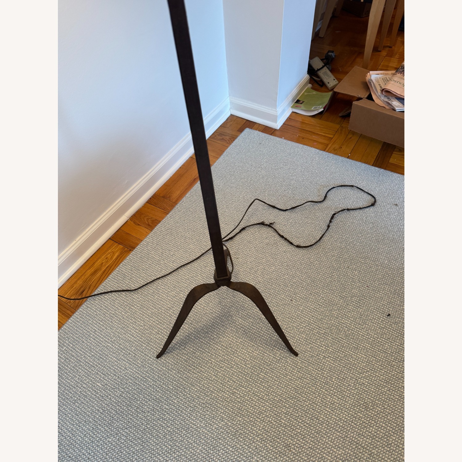 Vintage/Antique Brass Floor Lamp - image-3