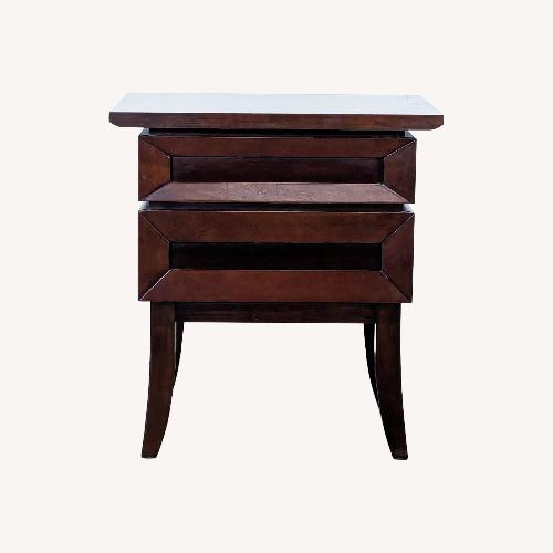 Used Two Drawer Wood Nightstand for sale on AptDeco