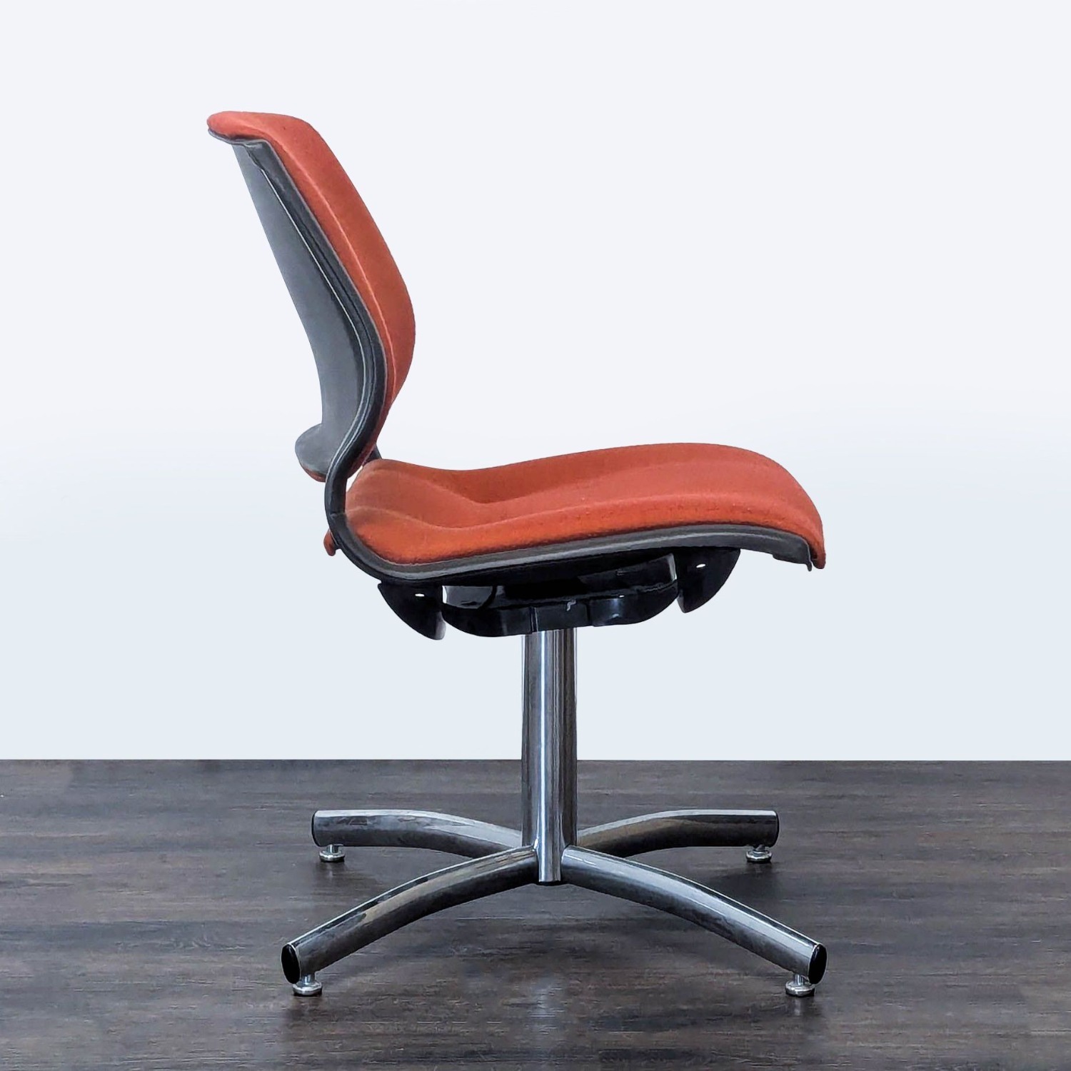 Vintage Steelcase Modern Orange Swivel Office Chair - image-2