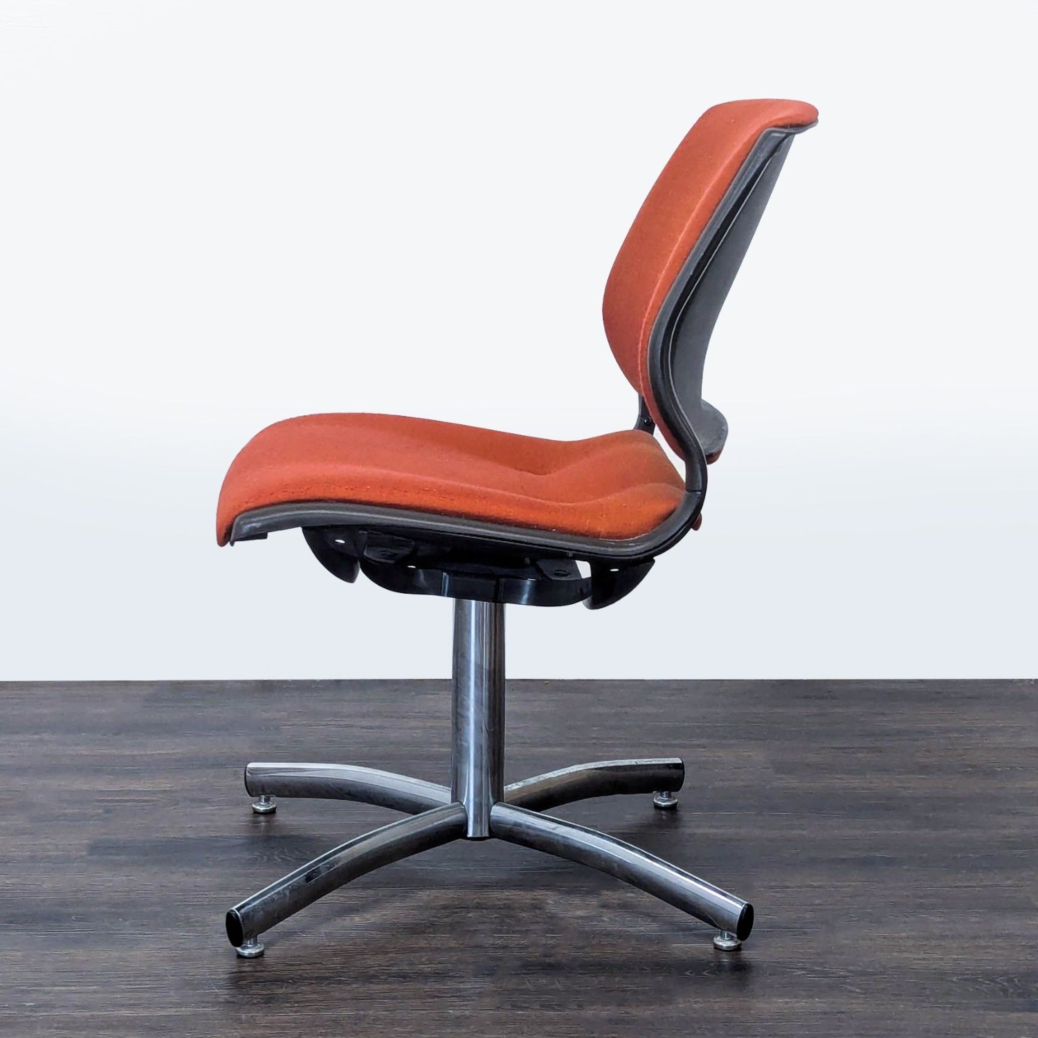 Vintage Steelcase Modern Orange Swivel Office Chair - image-4