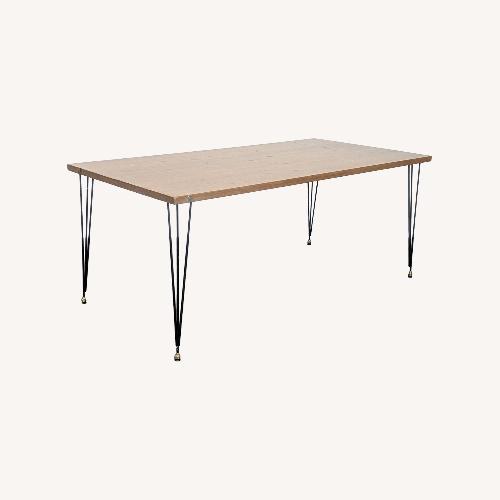 Used Urban Wood Goods Urban Loft Black and Brass Dining Table for sale on AptDeco