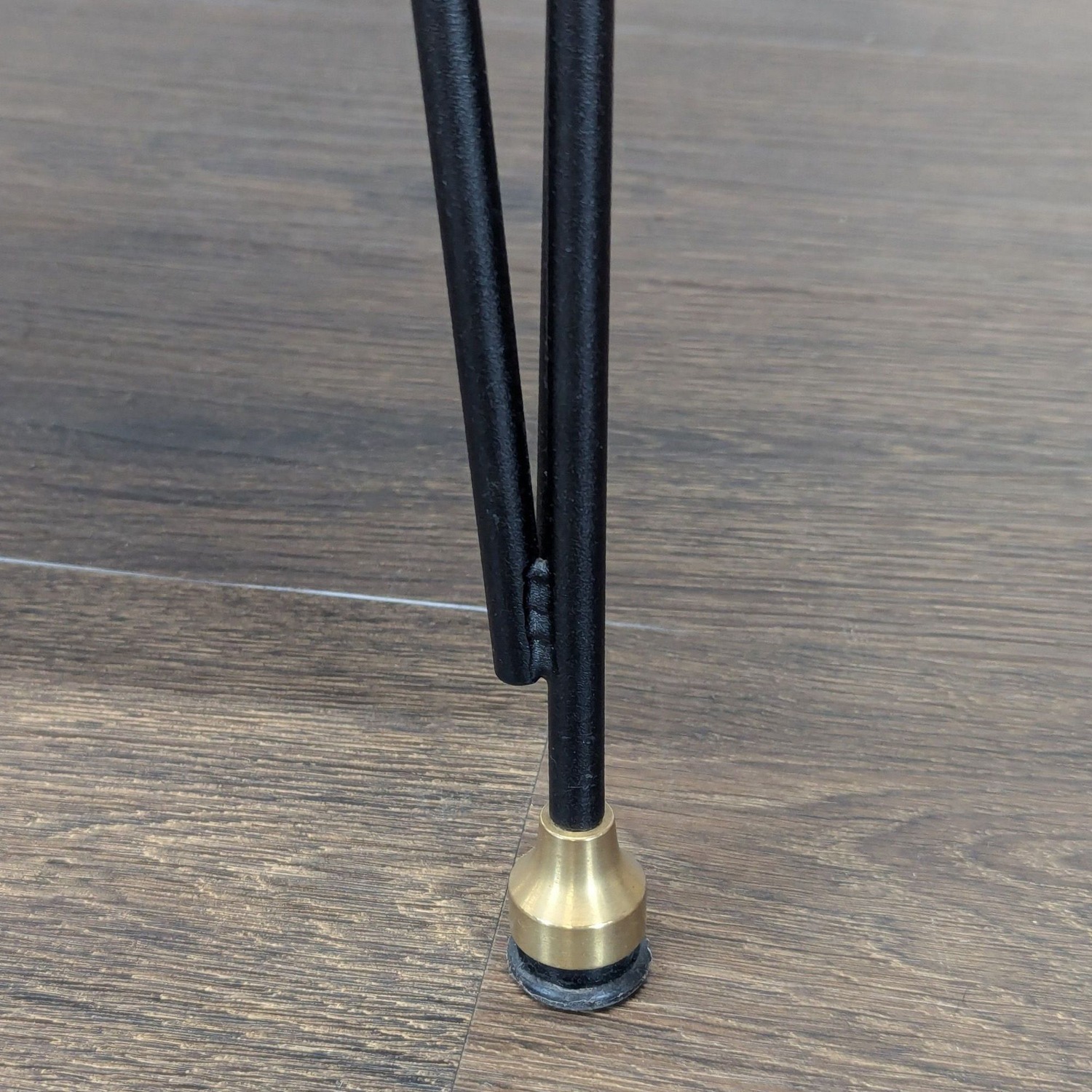 Urban Wood Goods Urban Loft Black and Brass Dining Table - image-4