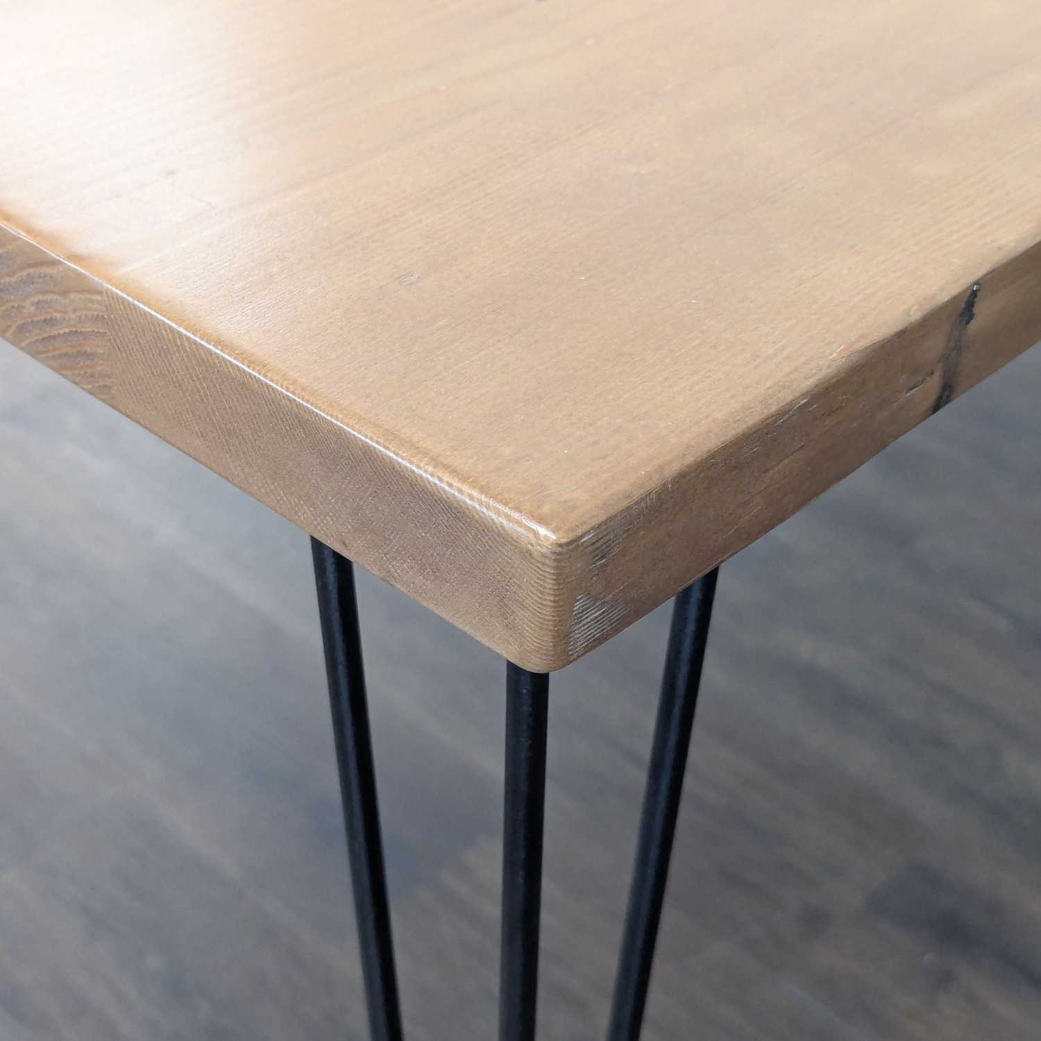 Urban Wood Goods Urban Loft Black and Brass Dining Table - image-3