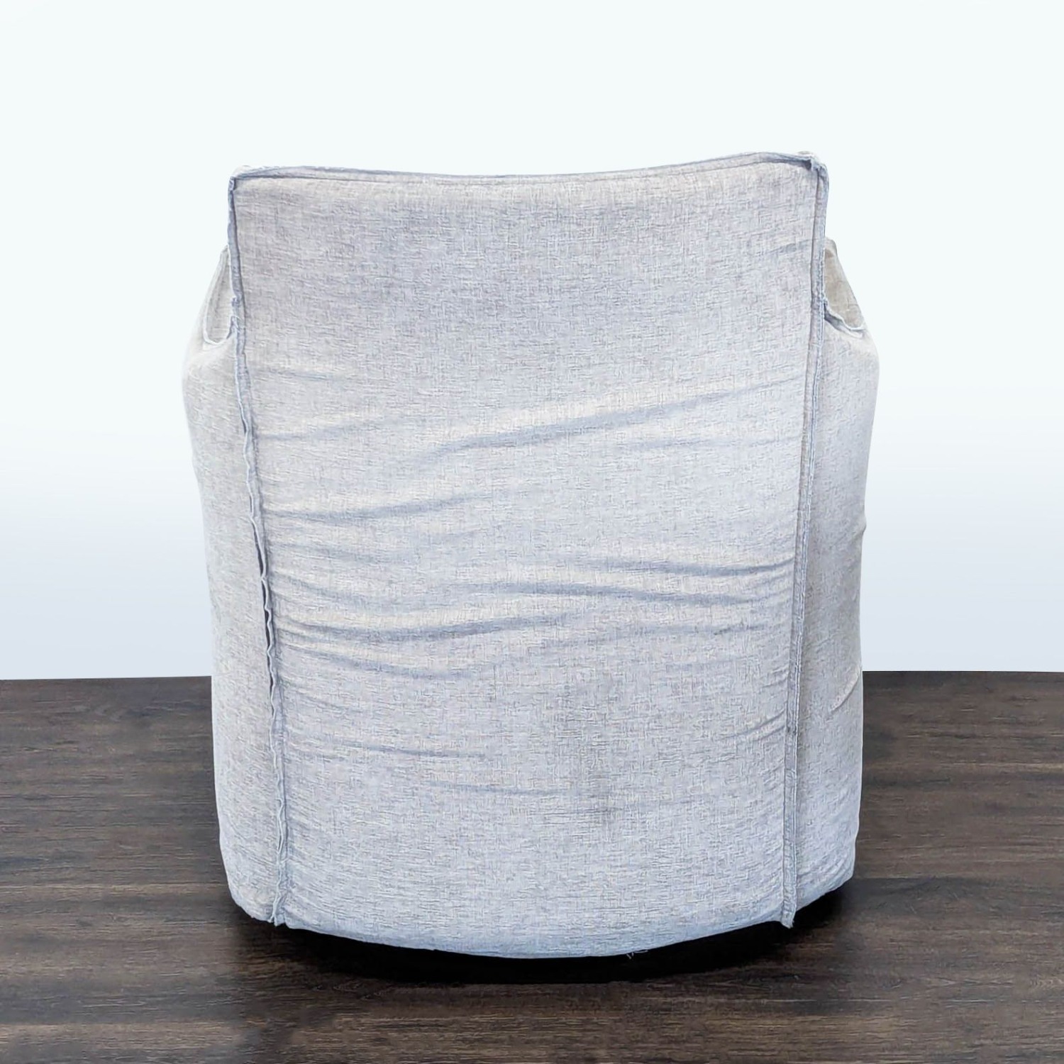 Restoration Hardware Gray Swivel Lounge Chair - image-5