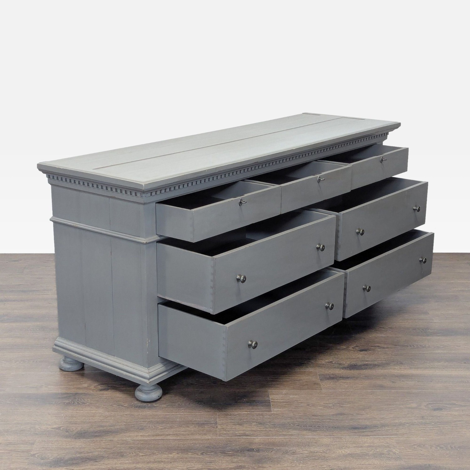 Restoration St. James Hardware 7-Drawer Gray Dresser - image-5