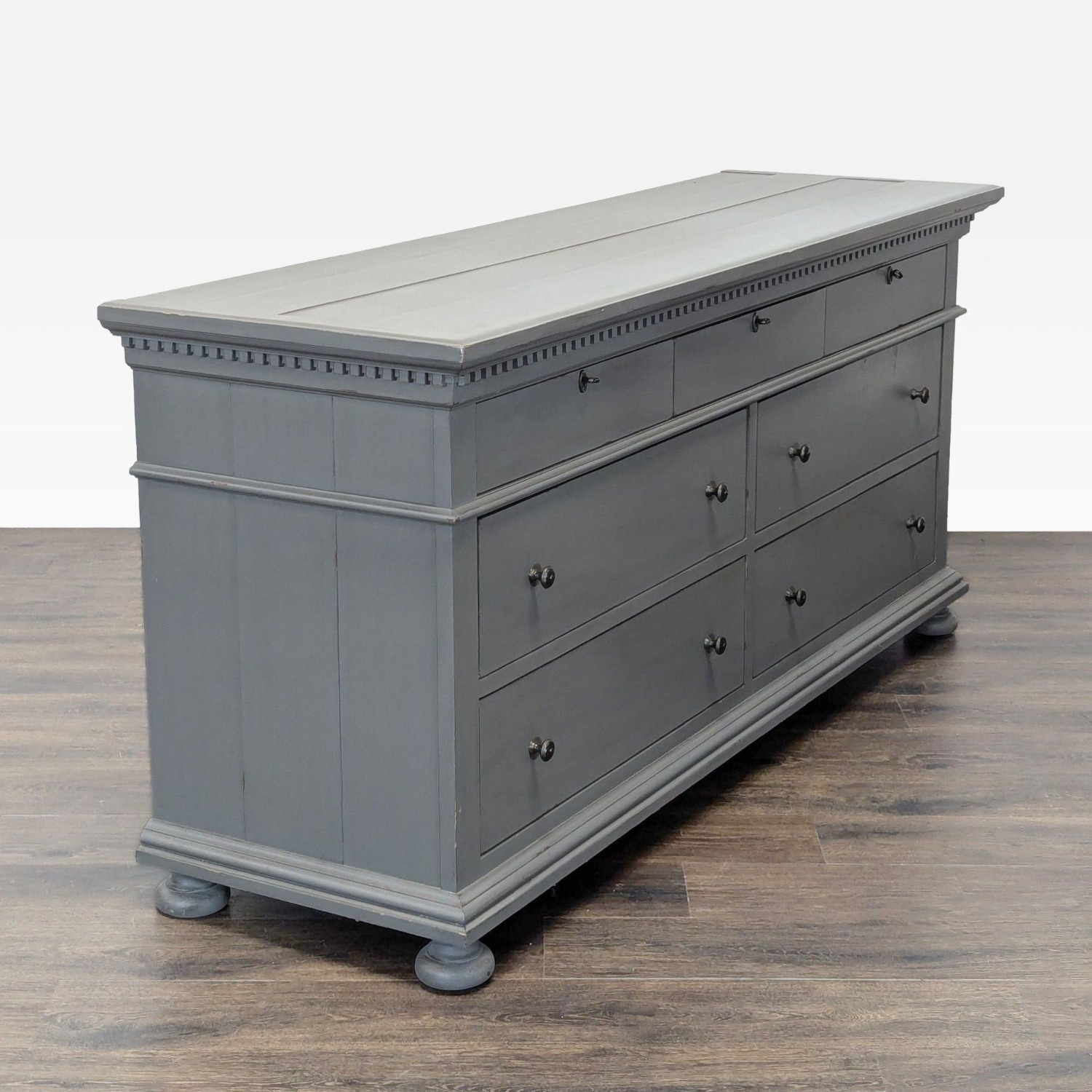 Restoration St. James Hardware 7-Drawer Gray Dresser - image-4