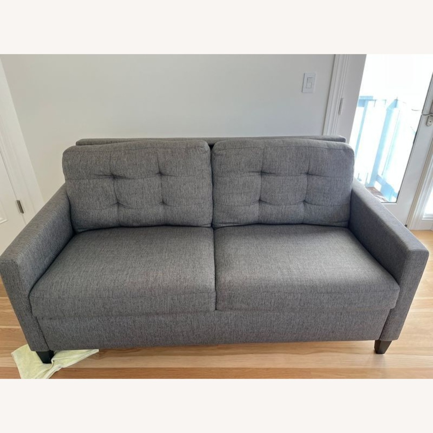 Crate & Barrel Modern Gray Sleeper Sofa - image-8