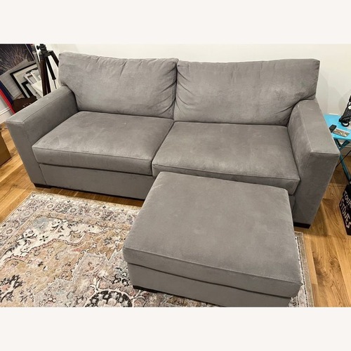 Used Crate and Barrel 3-Seat Modern Gray Sofa for sale on AptDeco