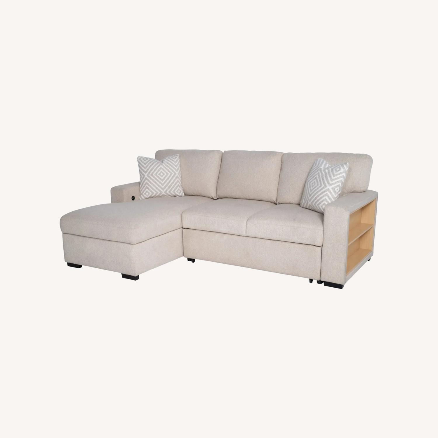 Playdate Beige Sectional With Storage - image-0