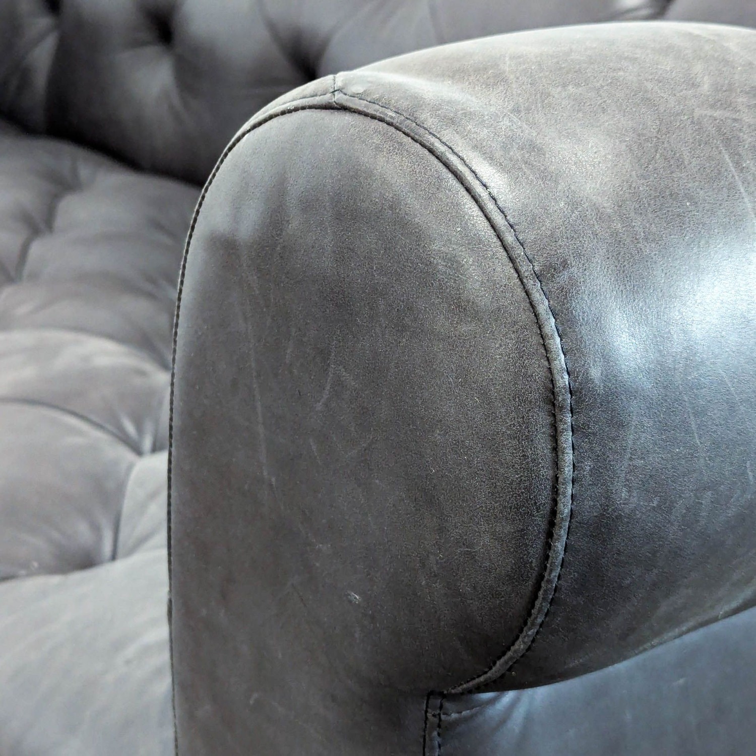 Restoration Hardware Chesterfield 3-Seat Tufted Sofa - image-5