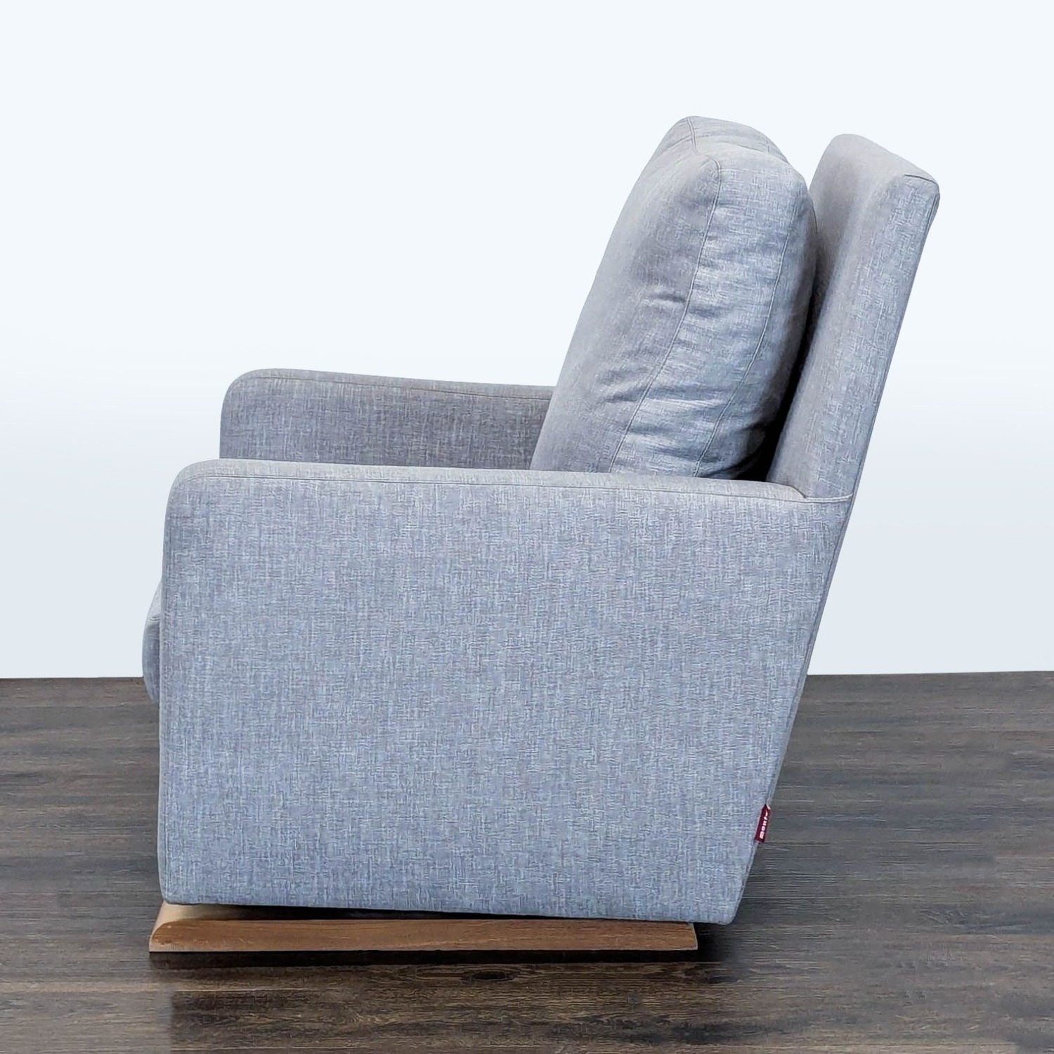 Monte Como Modern Gray Lounge Chair with Wooden - image-5