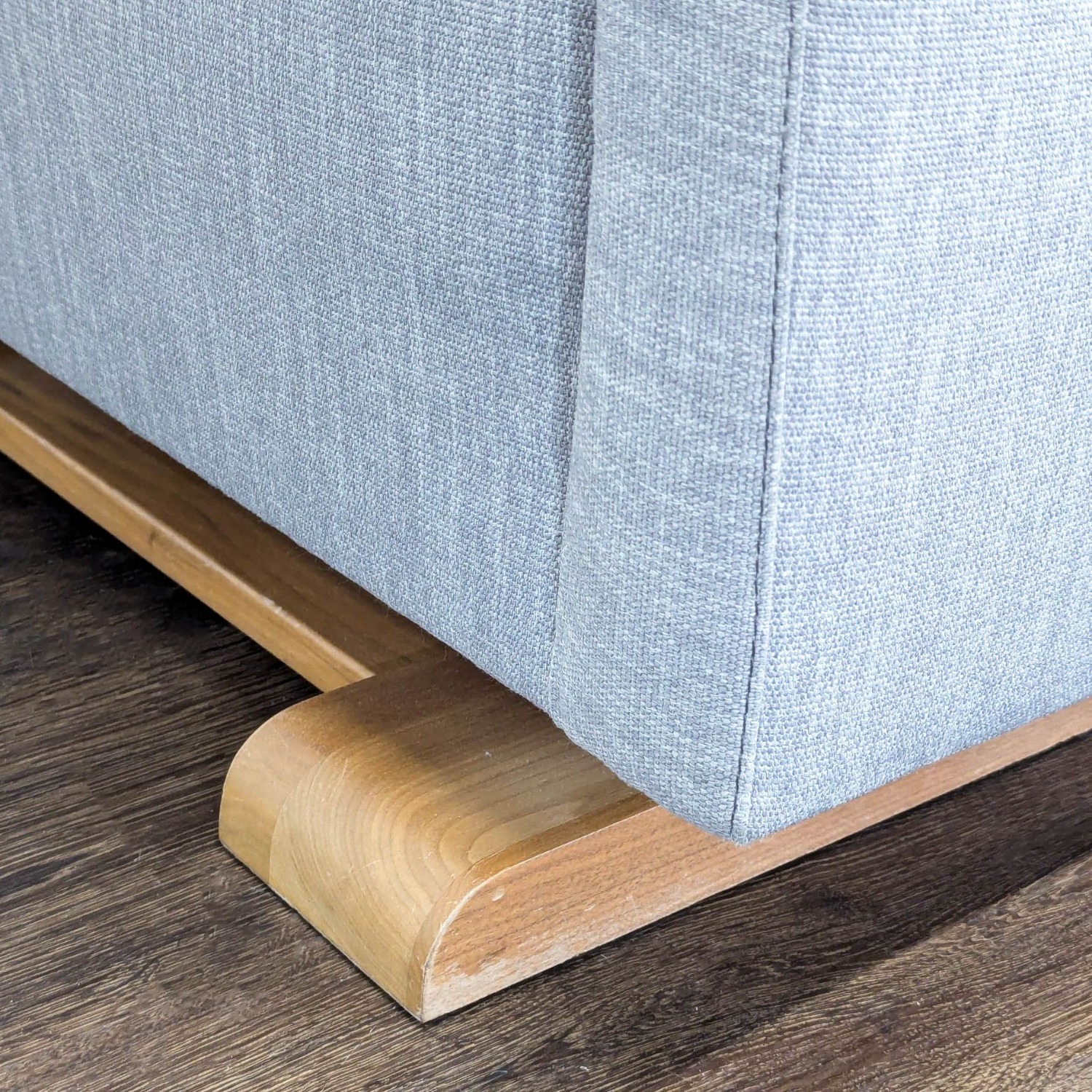 Monte Como Modern Gray Lounge Chair with Wooden - image-6