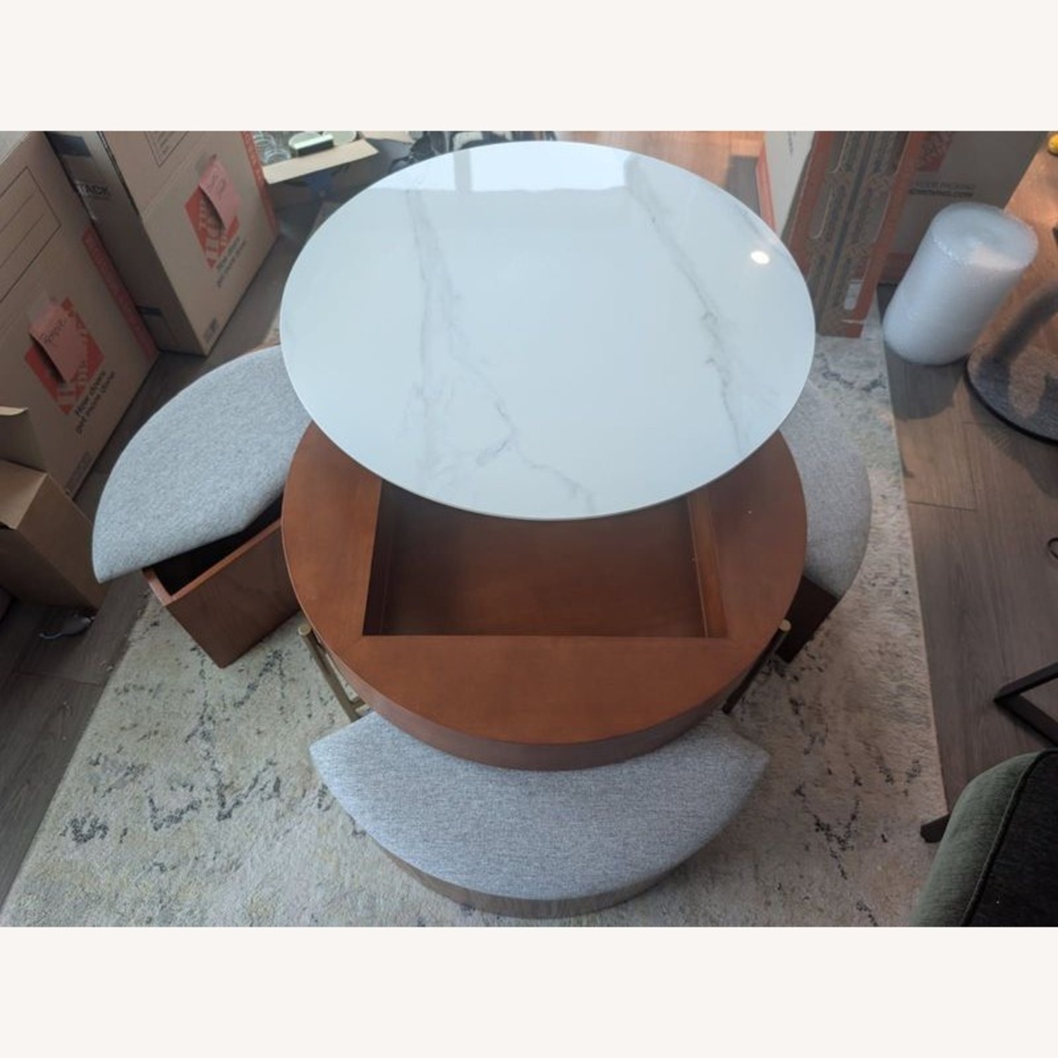Brayden Studio Doughlin Modern Round Lift-Top Table - image-1