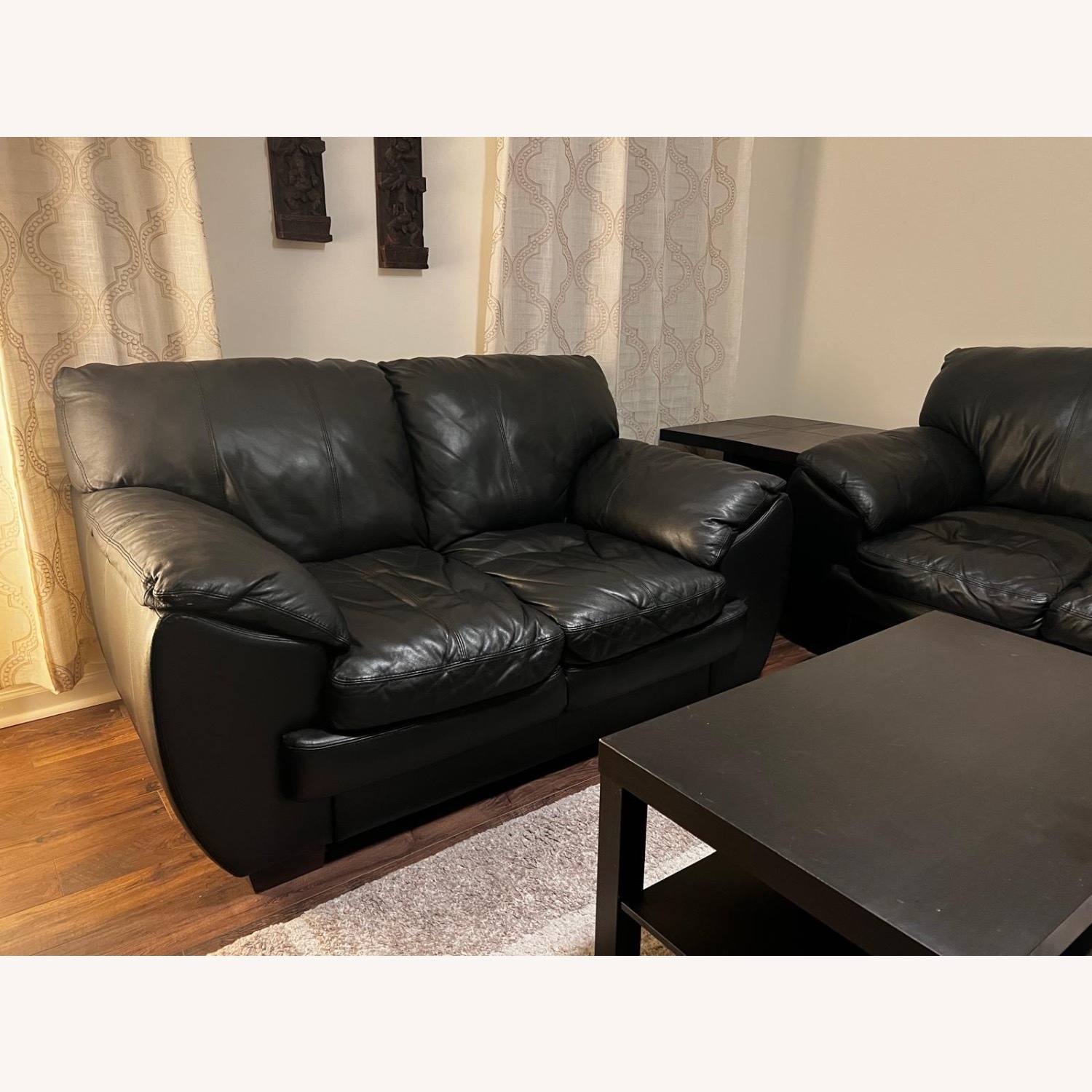 Value City Furniture Black Loveseat - image-3