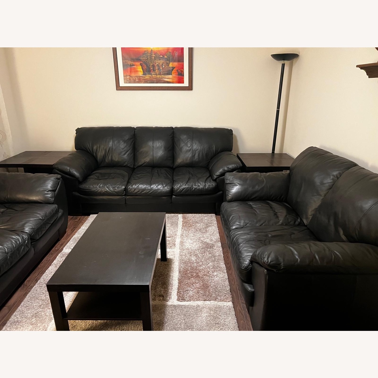Value City Furniture Black Loveseat - image-2