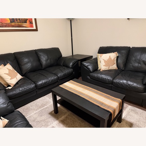 Used Value City Furniture Black Loveseat for sale on AptDeco