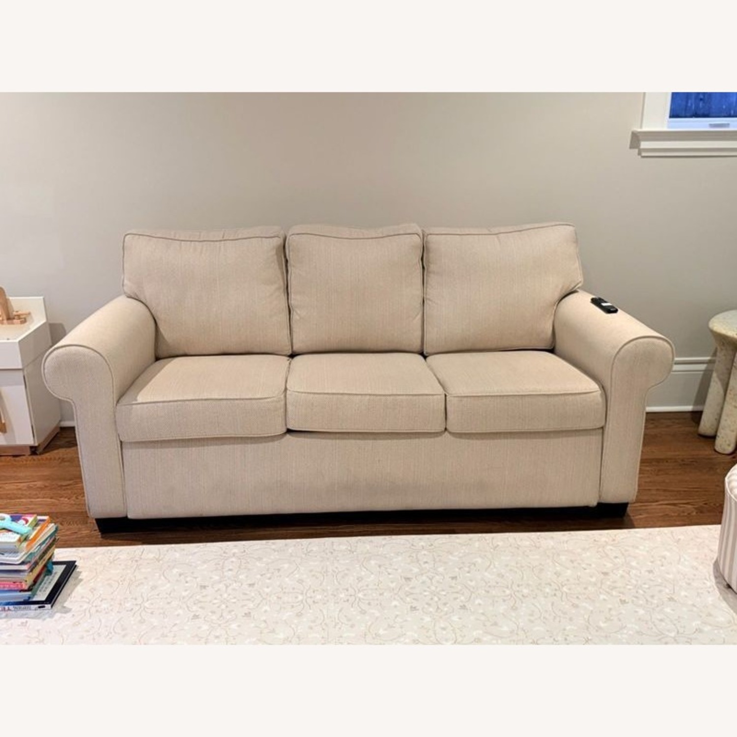 West Elm Modern Sleeper Sofa with Rolled Arms  - image-9