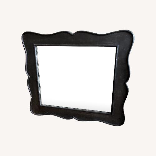 Used Pottery Barn Dark Brown Wood Wall Mirror for sale on AptDeco
