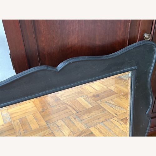 Used Pottery Barn Dark Brown Wood Wall Mirror for sale on AptDeco