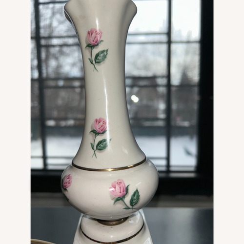 Used Vintage/Antique Finds White Porcelain Table Lamp for sale on AptDeco