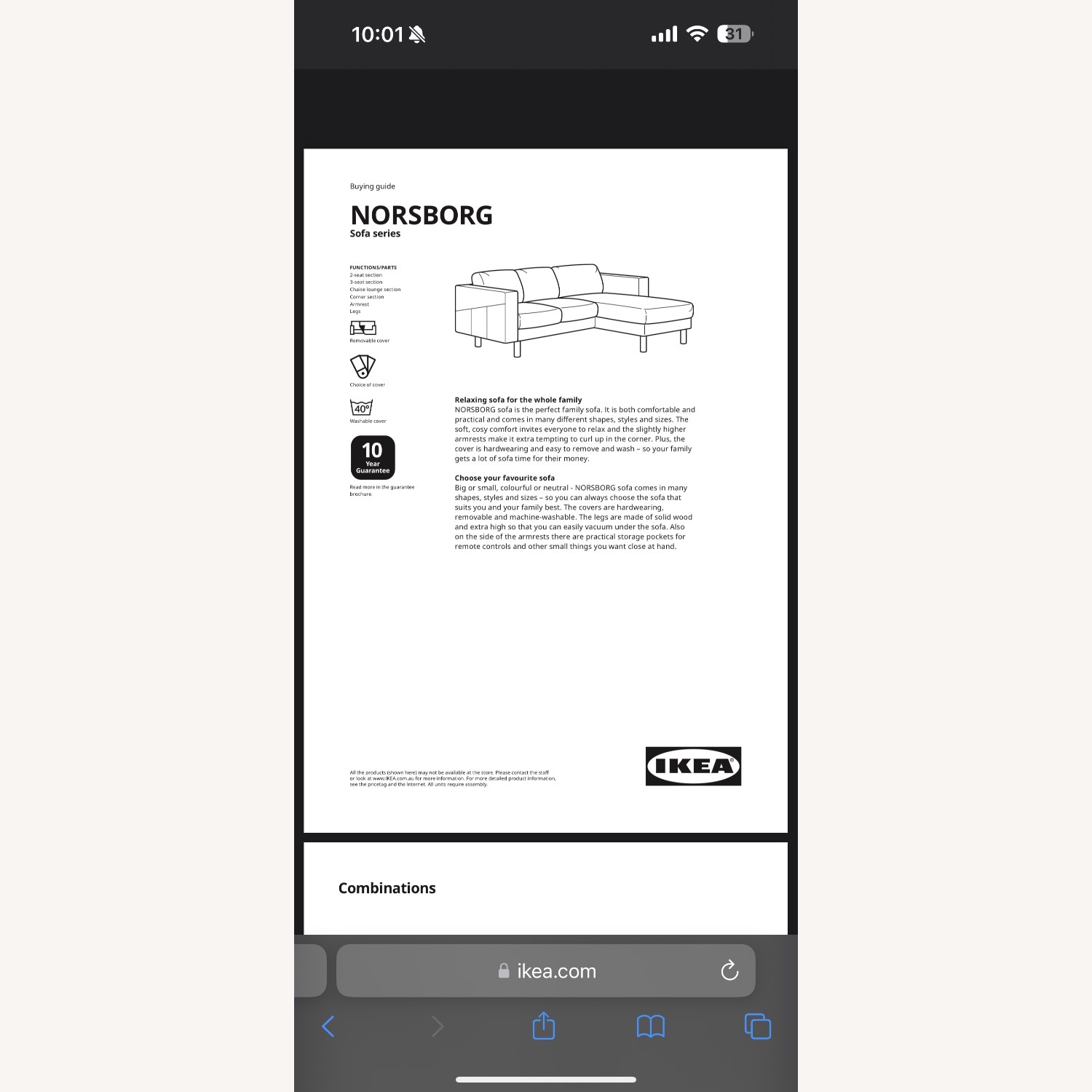 IKEA NORSBORG 4 Seat Corner Sofa - image-5