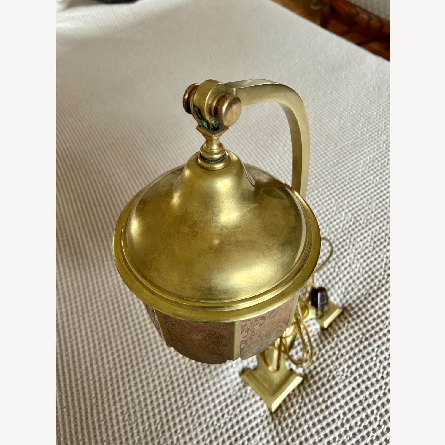 Antique Brass Table Lamp - image-6