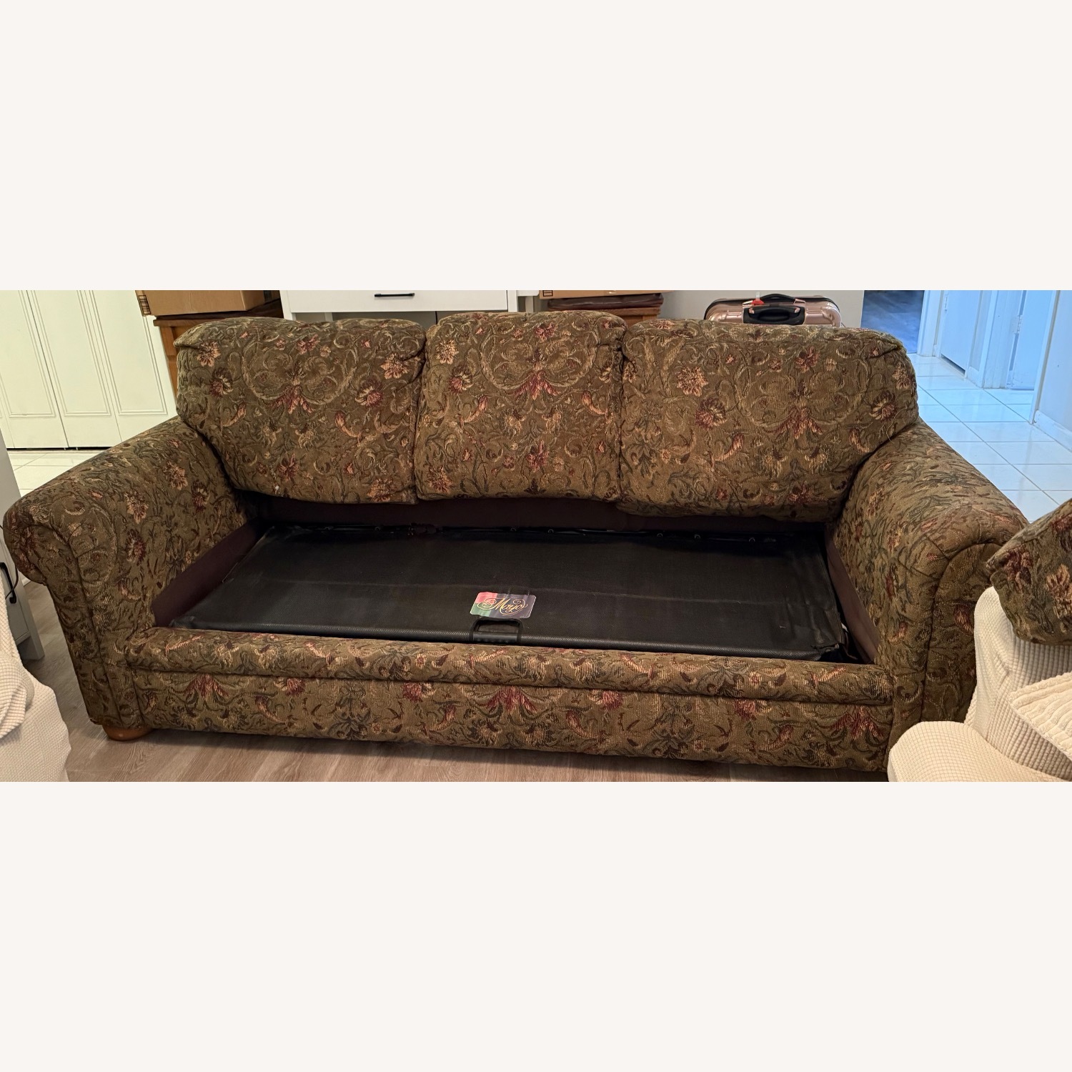 Lane Furniture Green Fabric Sleeper Sofa - image-6