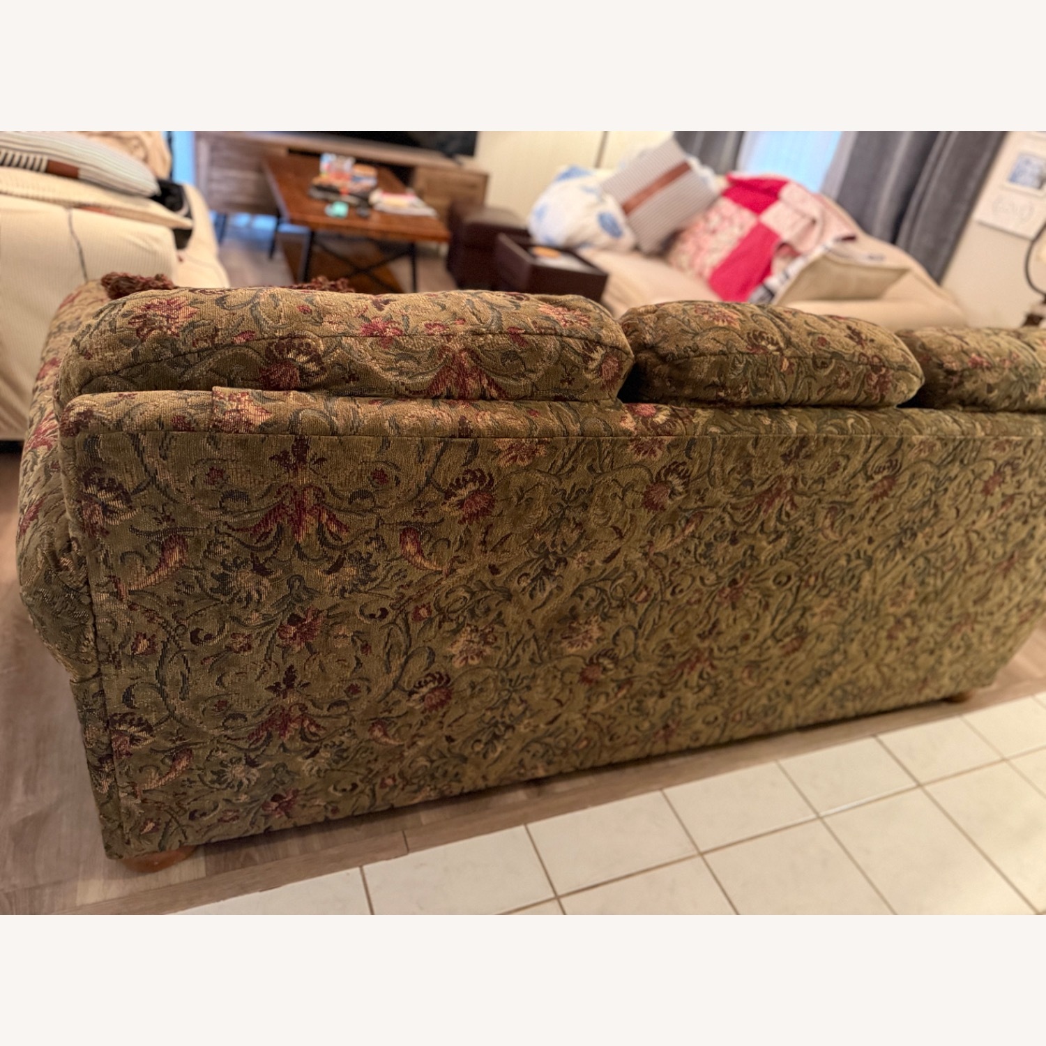 Lane Furniture Green Fabric Sleeper Sofa - image-5