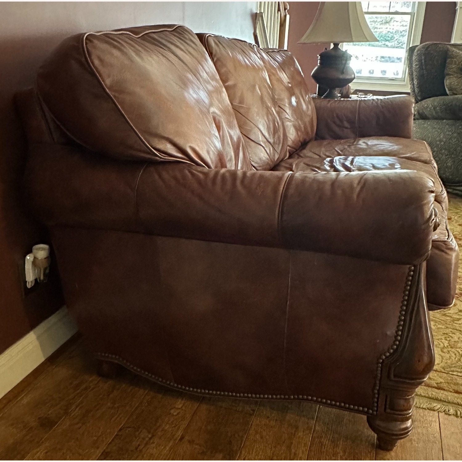 Bradington Young Leather 3+ Seater Sofa - image-2