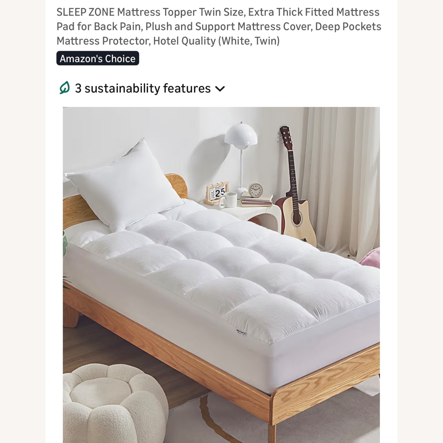 Amazon Light Gray Fabric Twin Bed - image-9