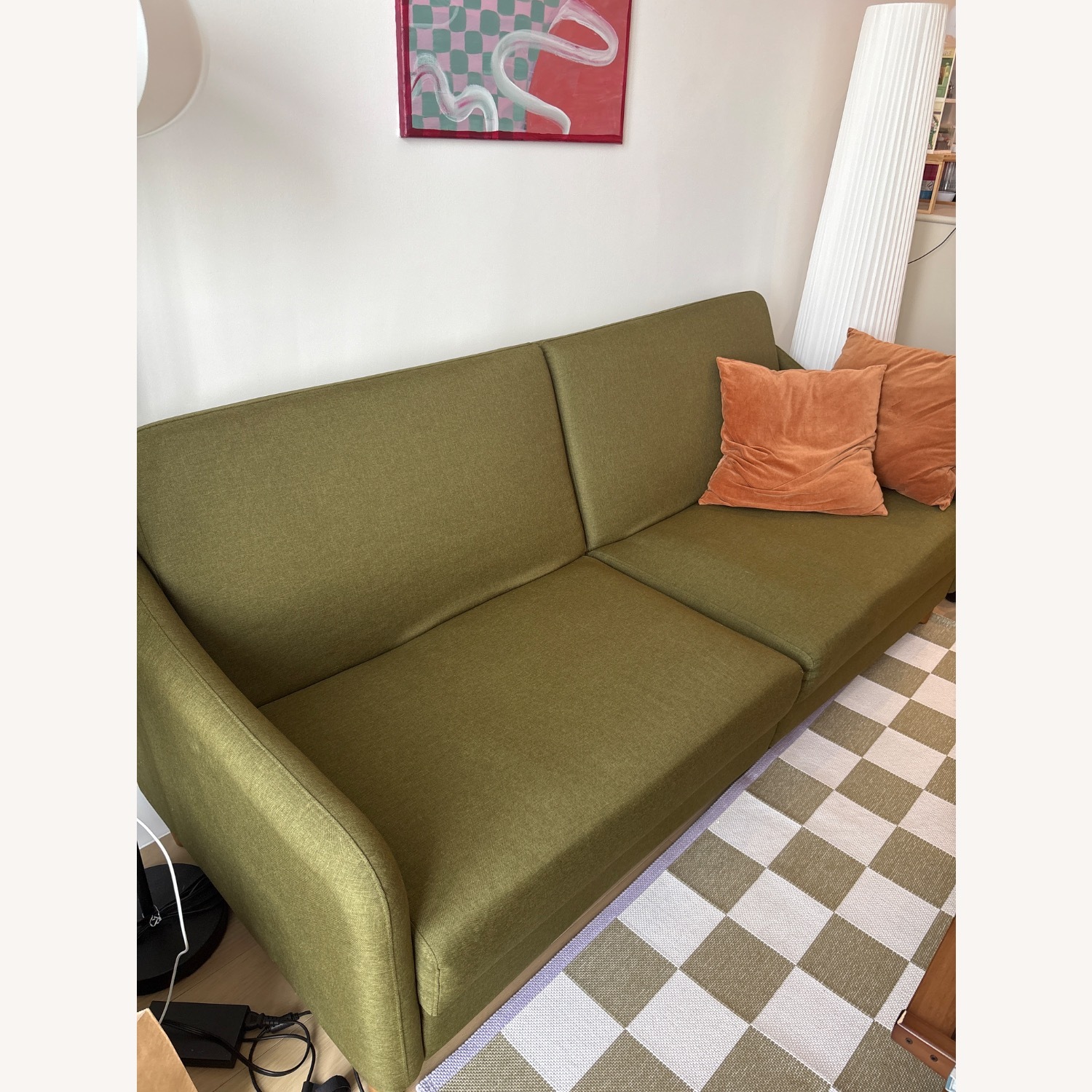 Wayfair Aria Green Fabric Futon - image-1