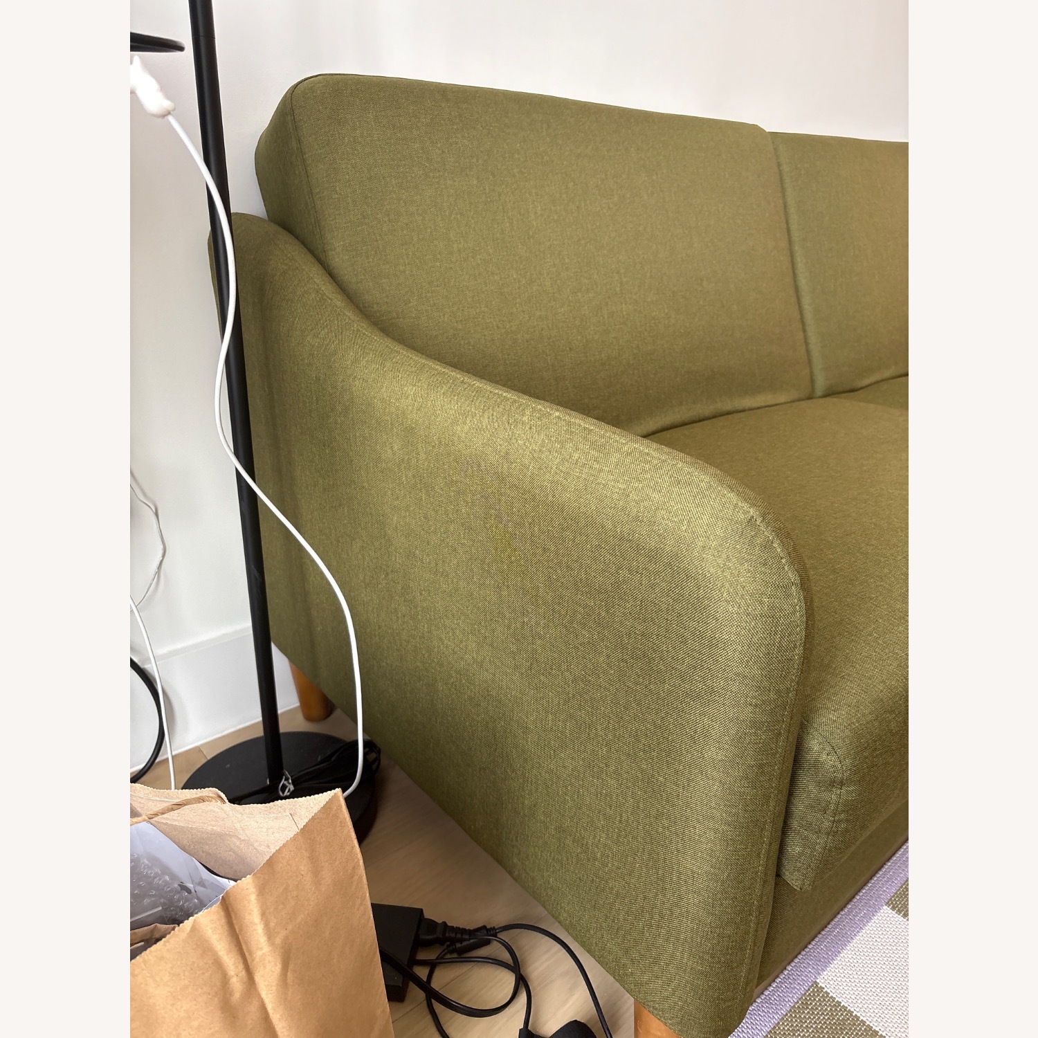 Wayfair Aria Green Fabric Futon - image-3
