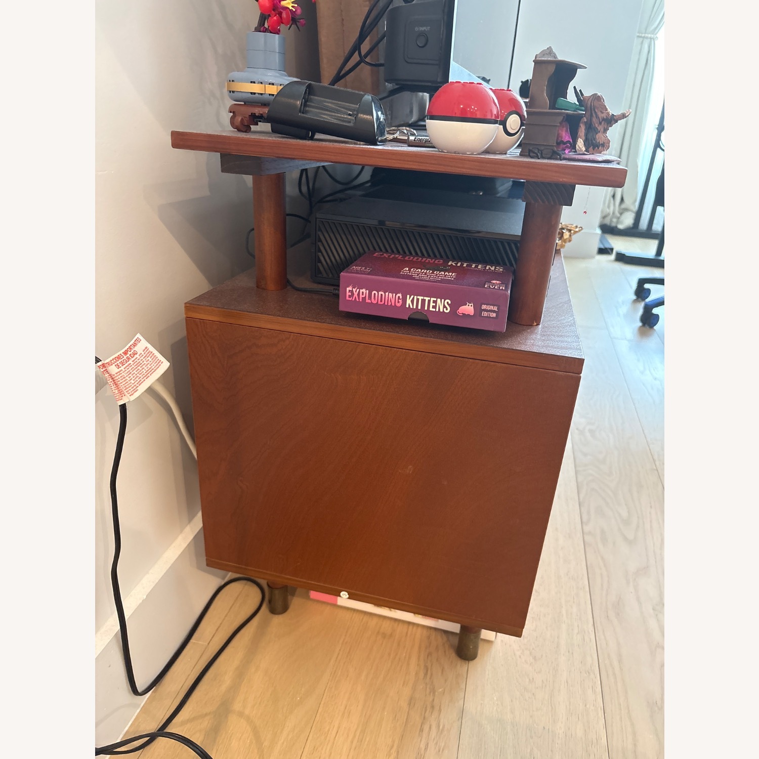 Wayfair Dark Brown Wood Media Storage - image-3