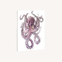 Purple Octopus Art