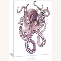 Purple Octopus Art