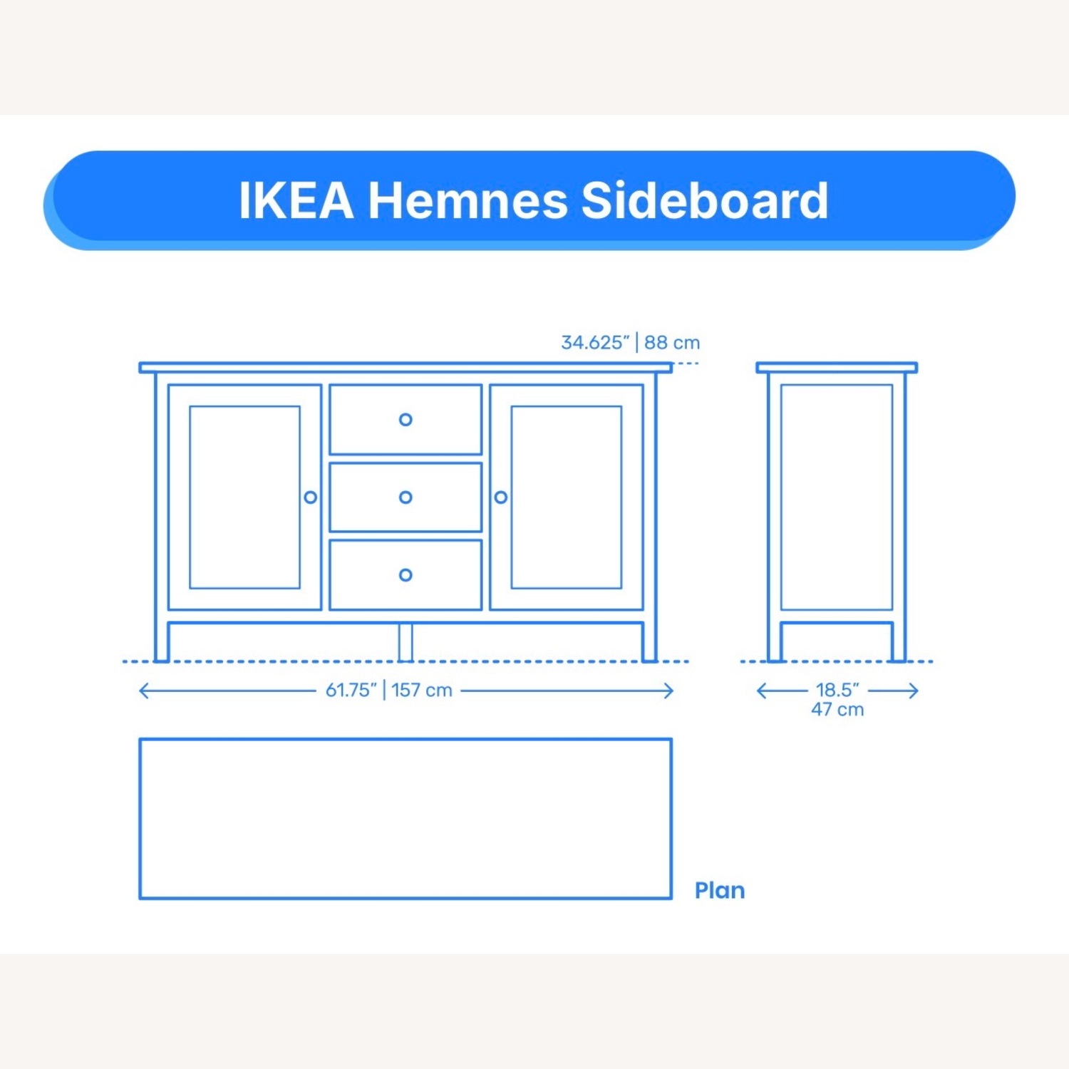 IKEA Hemnes Dark Brown Sideboard - image-6