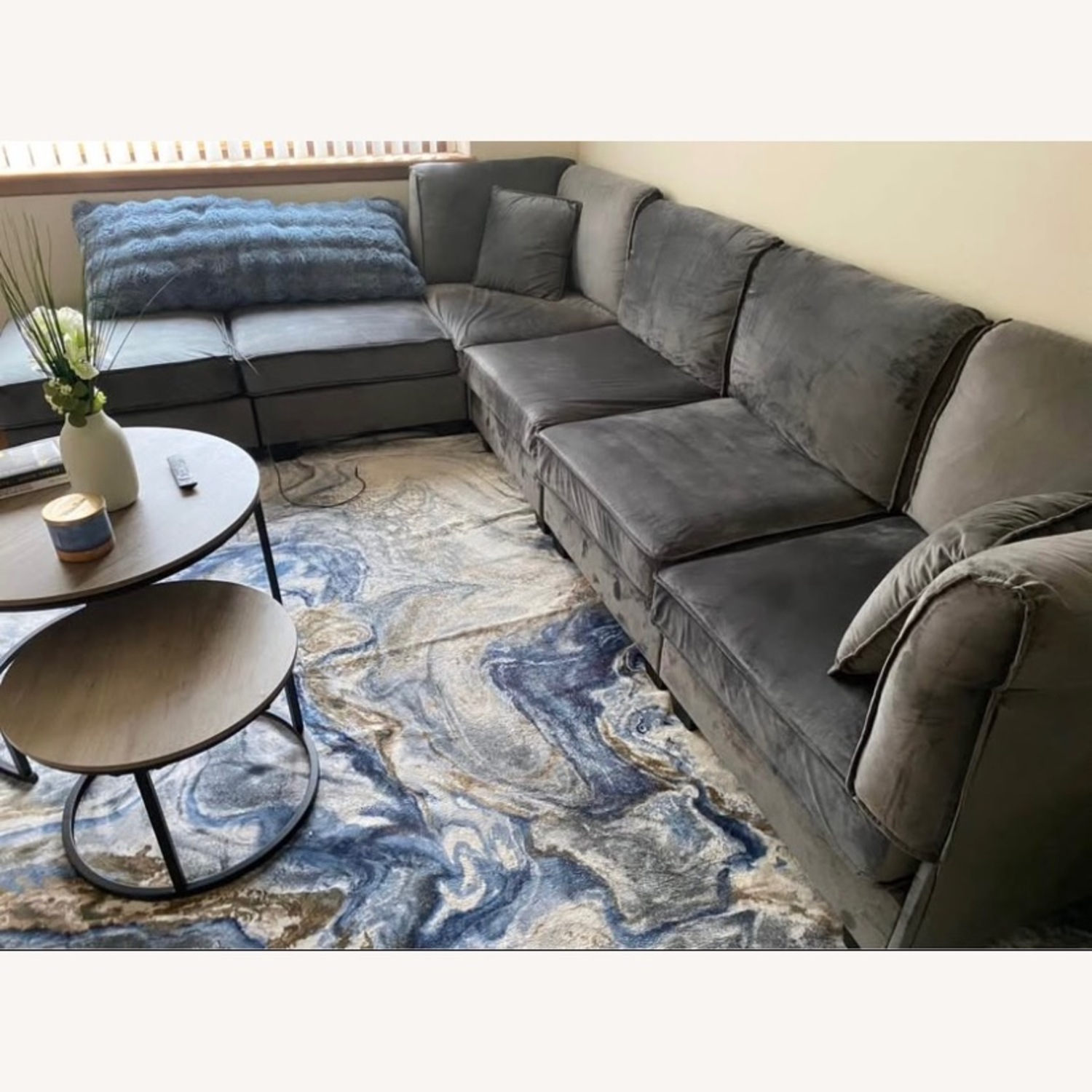 6-piece Modular Couch with Reversible Chaise - image-2