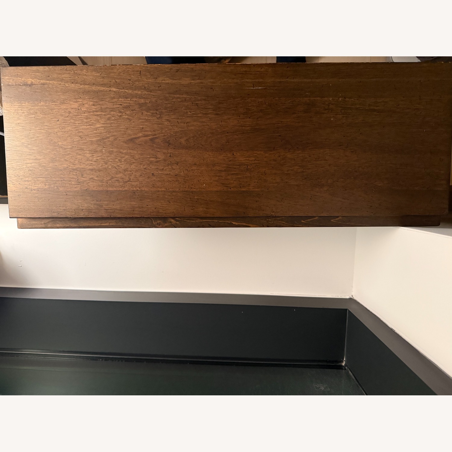 Crate & Barrel Hayden Dark Brown Wood Queen Bed - image-5