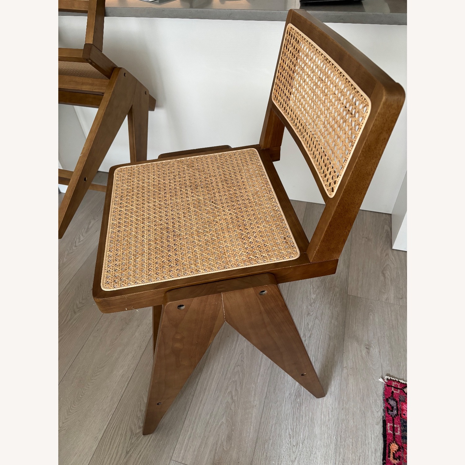 Amazon Natural Wood Rattan Stools - image-4