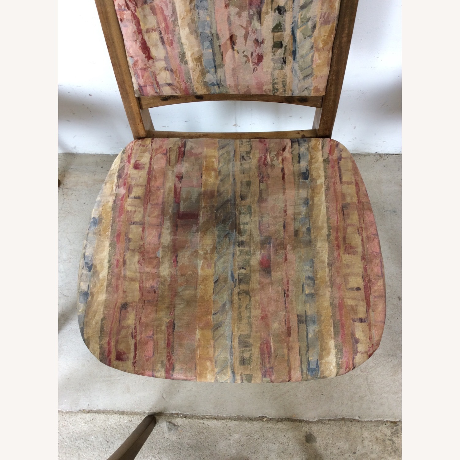 Set of 5 MCM Dining Chairs with Vintage Upholstery - image-3