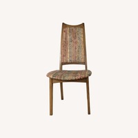 Set of 5 MCM Dining Chairs with Vintage Upholstery