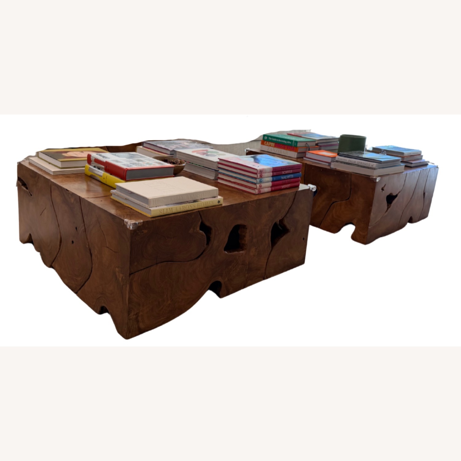 Custom Wood Coffee Table Set - image-2