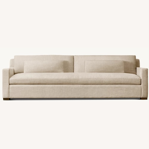 Used Restoration Hardware Belgian Track Arm Bench-Cushion Sofa for sale on AptDeco