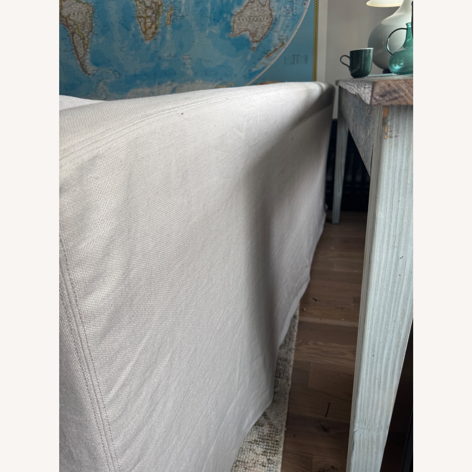 Restoration Hardware Belgian Track Arm Bench-Cushion Sofa - image-4