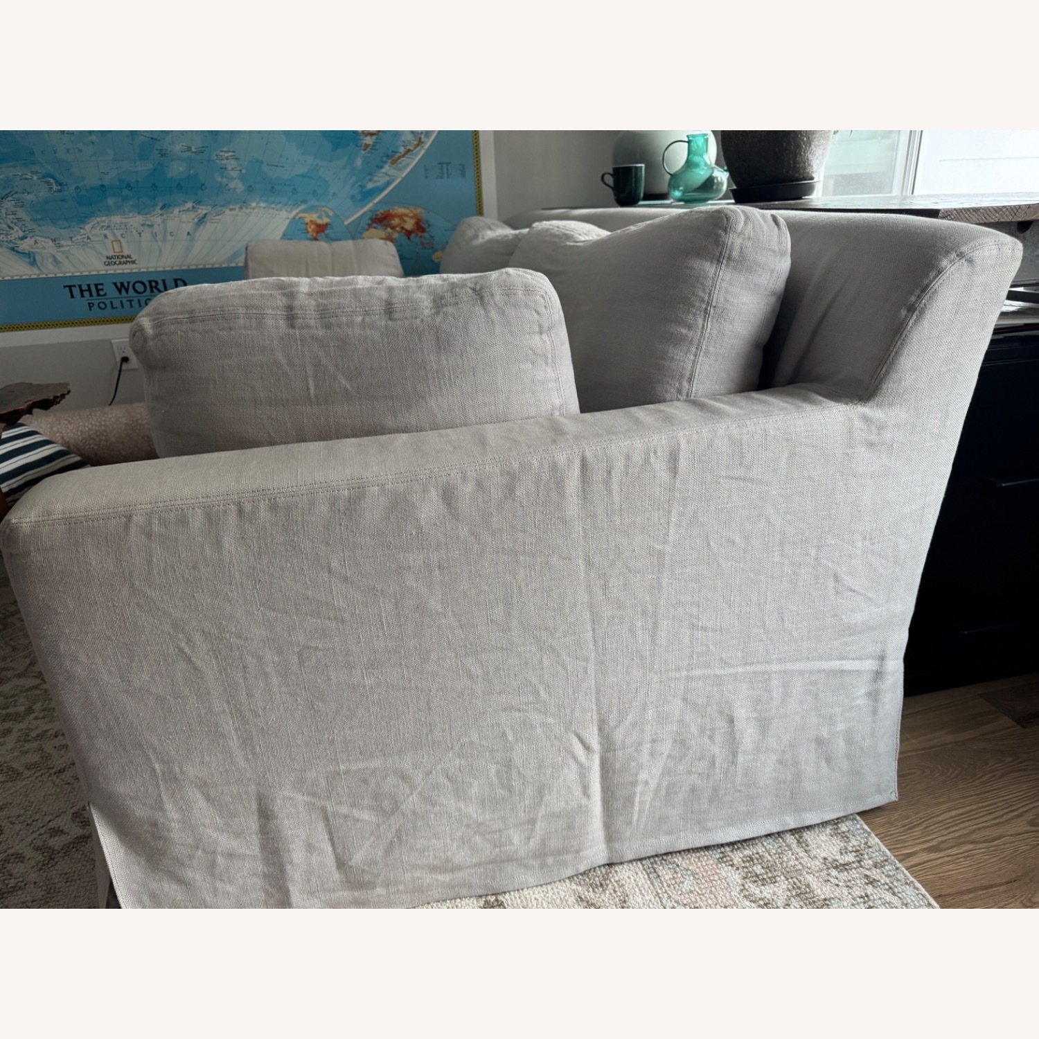 Restoration Hardware Belgian Track Arm Bench-Cushion Sofa - image-2